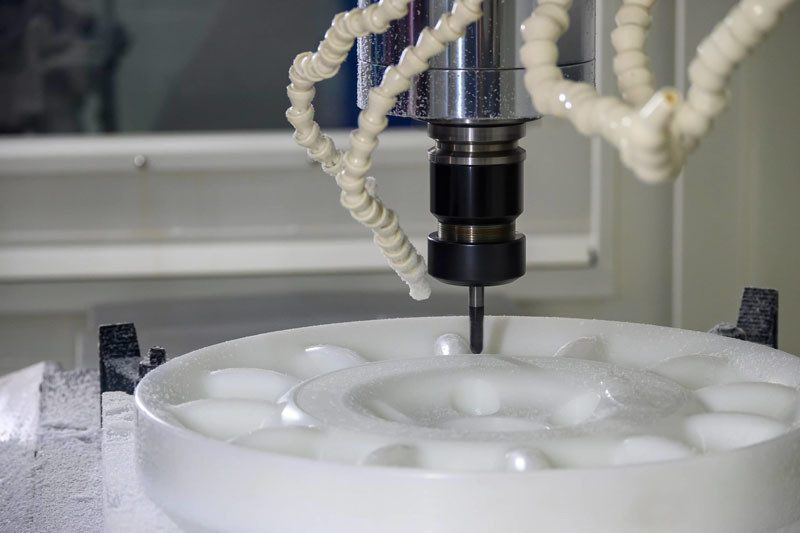 CMM-side machining of a casting mould